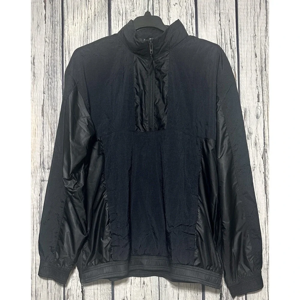 Under Armour Curry Woven Jacket 1/2 Zip Black Mens XLT Tall Hooded Loose FIT NWT